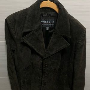 Brown leather jacket